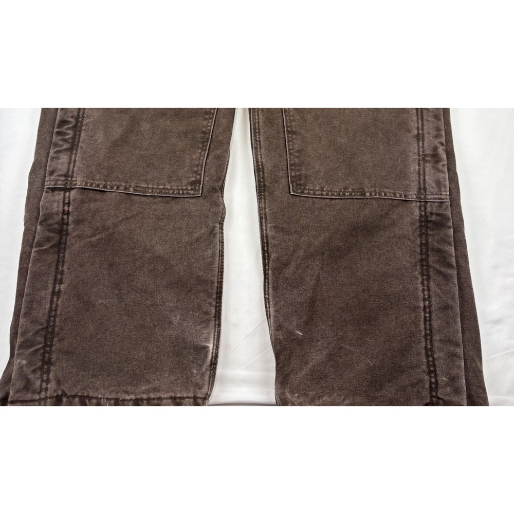 Carhartt R27 CHT Choc Brown Insulated Double Knee Leg Zip Bibs. Men's 40x32 - Picture 11 of 16